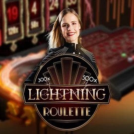 Live Casino logo of Lightning Roulette from Evolution at Bizzo Casino