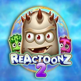 Reactoonz 2 logo – Slots by Play’n GO at Bizzo Casino