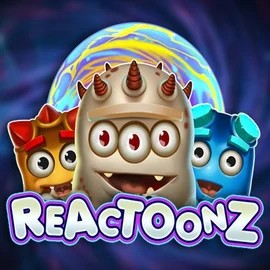 Reactoonz slot logo by Play’n GO at Bizzo Casino
