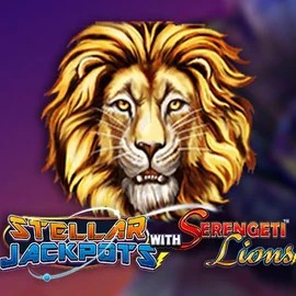 Official Jackpots logo: Stellar Jackpots with Serengeti Lions by Lightning Box Game at Bizzo Casino