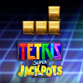 Tetris Super Jackpots slot visual from WMS available on bizzo-kaszino.com